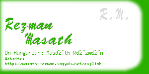 rezman masath business card